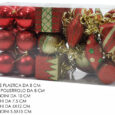 Set di 32 Palle Rosse con Oro Mix