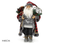 Babbo Natale Quadri Rossi e Neri H 45