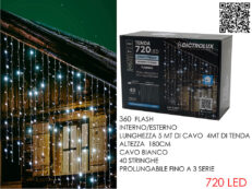 Tenda per Esterno 4 Metri x H 1,8 720 Led Flash