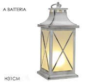 Lanterna Bianca Luminosa H 31 Cm