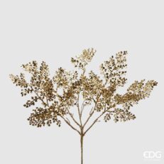 Felce Metallizzata con Ramo Glitter Gold EDG