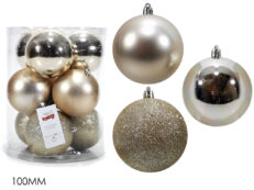 Set di 9 Palle 100 MM Champagne Mix