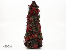 Albero c/bacche rosse h53cm