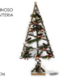 Albero Innevato 62 cm Luminoso con Bacche e Pigne