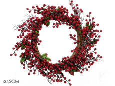 Ghirlanda Diam 45 cm con Bacche Rosse