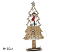 Albero Calendario con Angelo H 45 Cm Rosso