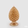 Candela pigna Oro c/base h20 d11