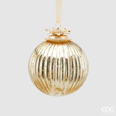 Palla vetro gioiello righe d10