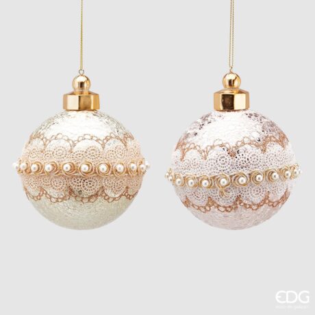 Sfera natalizia in vetro EDG Finesse — Ø 10 cm