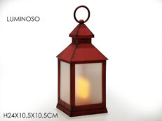 Lanterna Rosso B/O 24Cm C/Led