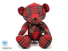 Orso Natalizio Scozzese H25Cm
