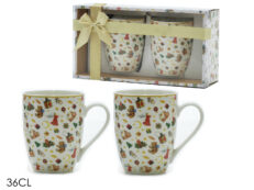 Set 2 Tazze 36Cl Decorazioni Natalizie