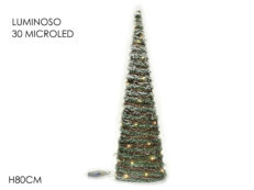 Cono Natale Slim  con 30 Microled H80Cm
