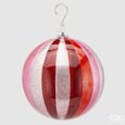 Palla Vetro Righe Glitter 2 dimensioni  C1  EDG