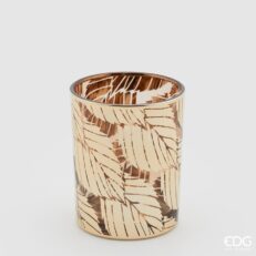 Portacandela Cilindro Foglie H12,5 D10        C2  EDG