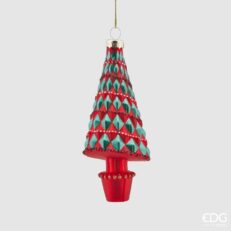 Decorazione Pino Vetro Geometrico H13            C2  EDG