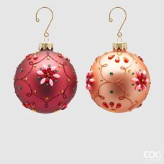 Palla Vetro Fiore-Gemma 2 colori disponibili D8 EDG