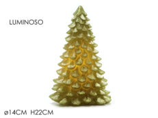 Albero B/O Luce H22Cm Oro