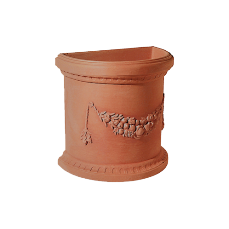 Tymar Vaso Per Fiori Rotondo 2 Pezzi Effetto Uncinetto - Grigio Diametro 11 Cm, In Plastica Resistente UV Per Interni