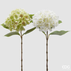 EDG Ortensia Nobile New Ramo Con Foglie 2 Colori Disponibili