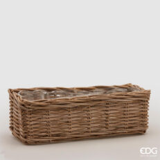 EDG Cesto Rattan Rett+Nylon H16X47X17  C0