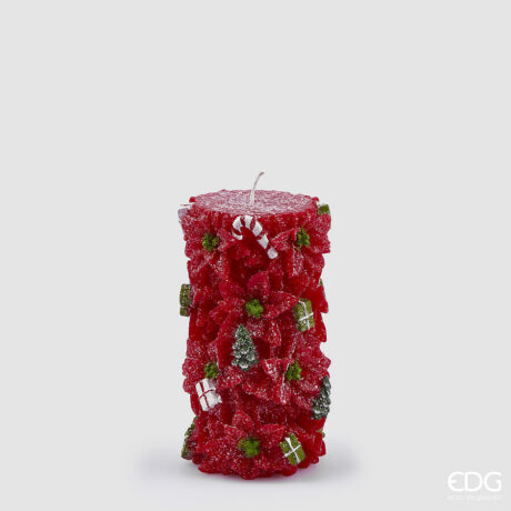 Candela EDG moccolo Stella di Natale — altezza 14,5 cm, Ø8 cm
