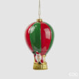 Addobbo Babbo in Mongolfiera H12 cm Diam 7,5 cm A