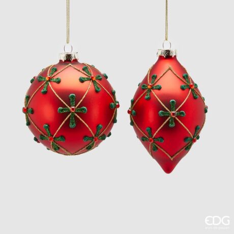 Addobbo in vetro EDG Decoflor — due forme a scelta