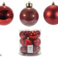Set 12 Palle 80Mm Rosse Mix