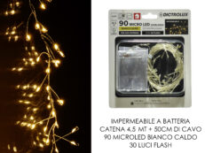 Ghirlanda B.Caldo B/O C/90 Led E 30Fl