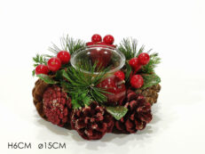 Portac. C/Bacche Rosse 1P. 15Cm