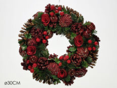 Ghirlanda C/Bacche Rosse 30Cm