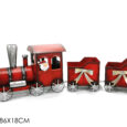 Locomotiva Con 2 vagoni In Latta 86X18Xh29