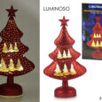 Albero Nat. B/O Luce H32Cm Rosso