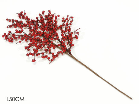 Ramo 50Cm C/Bacche Rosse