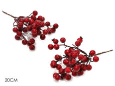 Ramo C/Bacche 20Cm Rosso