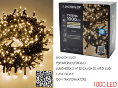 1000 Luci Led Bianco Caldo X Est. Progr