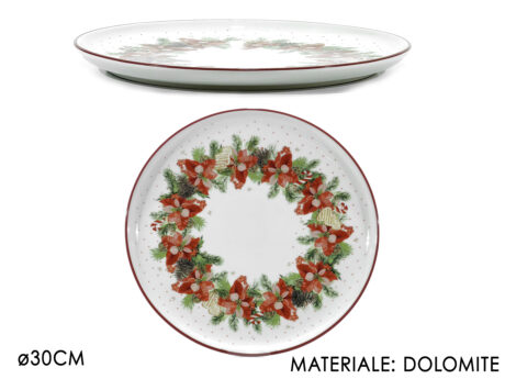 Piatto Dec.Stella Di Natale Ÿ30Cm