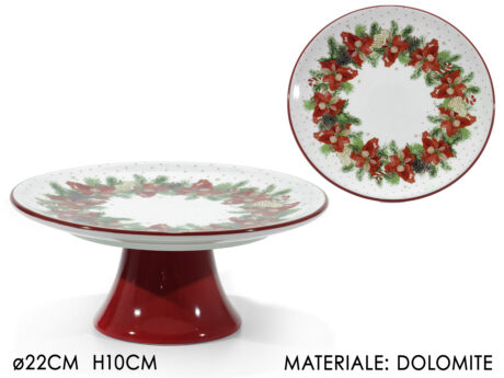 Alzatina Dec.Stella Di Natale Ÿ22Cm