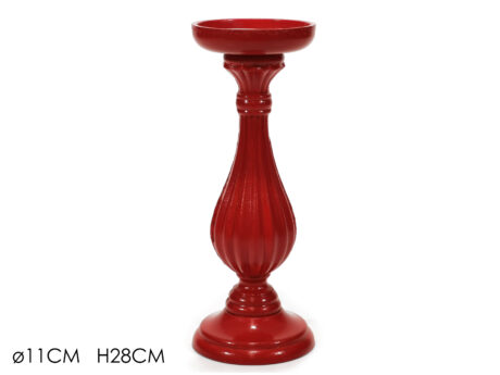 Portacandela Natalizio 28H Cm Rosso