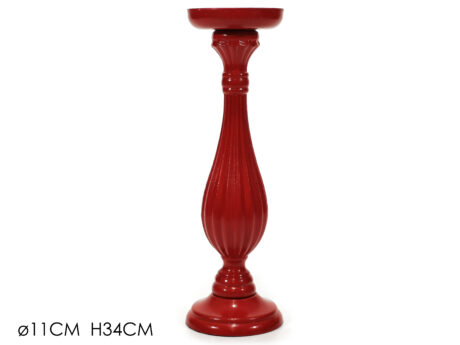 Portacandela Natalizio 34H Cm Rosso