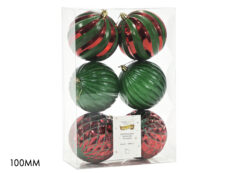 Set 6 Palle 100Mm Rosso/Verde