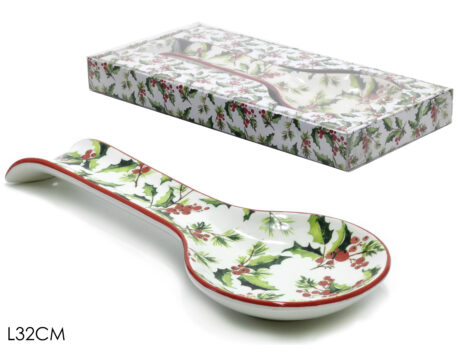 Poggiamestoli 32Cm Dec. Agrifoglio