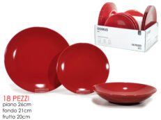 Servizio Da Tavola 18Pezzi Rosso