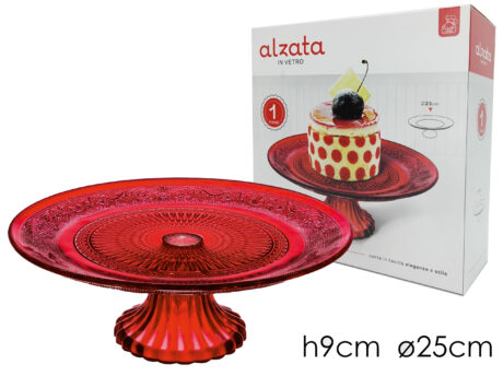 Alzata Rossa 25X9Cm
