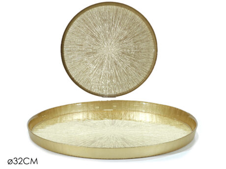 Vassoio Tondo 32Cm Oro