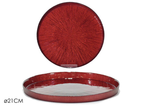 Vassoio Tondo 21Cm Rosso