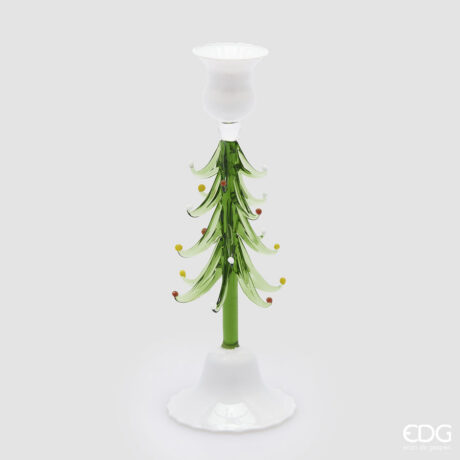 Portacandela EDG Pino — altezza 24 cm