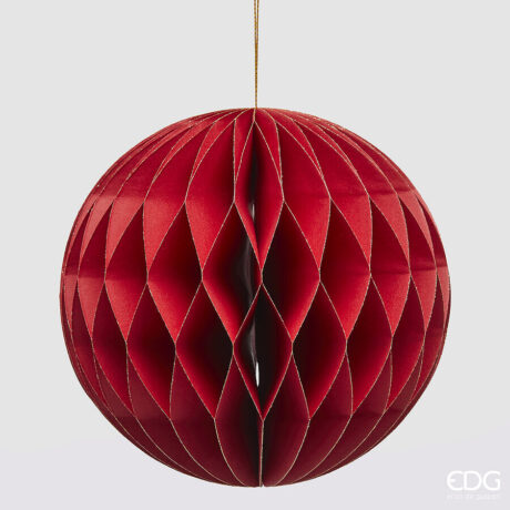 Addobbo EDG Origami sfera rosso — Ø 15 cm