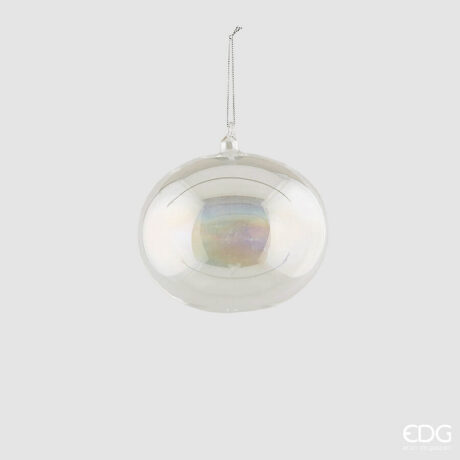 Sfera natalizia in vetro EDG Bolla iridescente — Ø 12 cm
